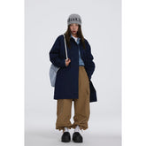 Unisex Jacket Retro Workwear Mid-Length Loose Fall Winter Coat